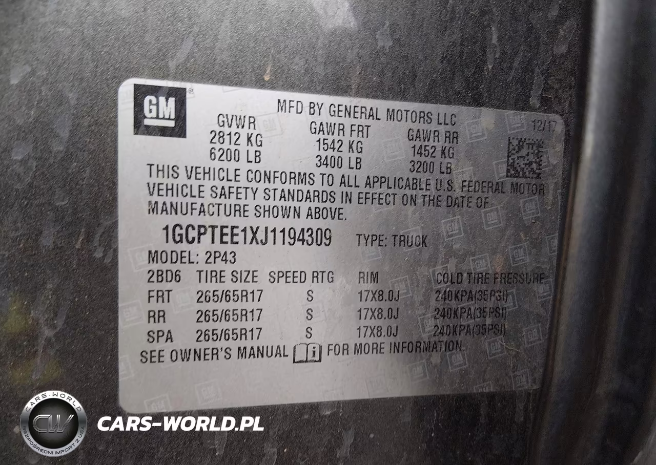 2018 Chevrolet Colorado Zr2 VIN:1GCPTEE1XJ1194309 - 9
