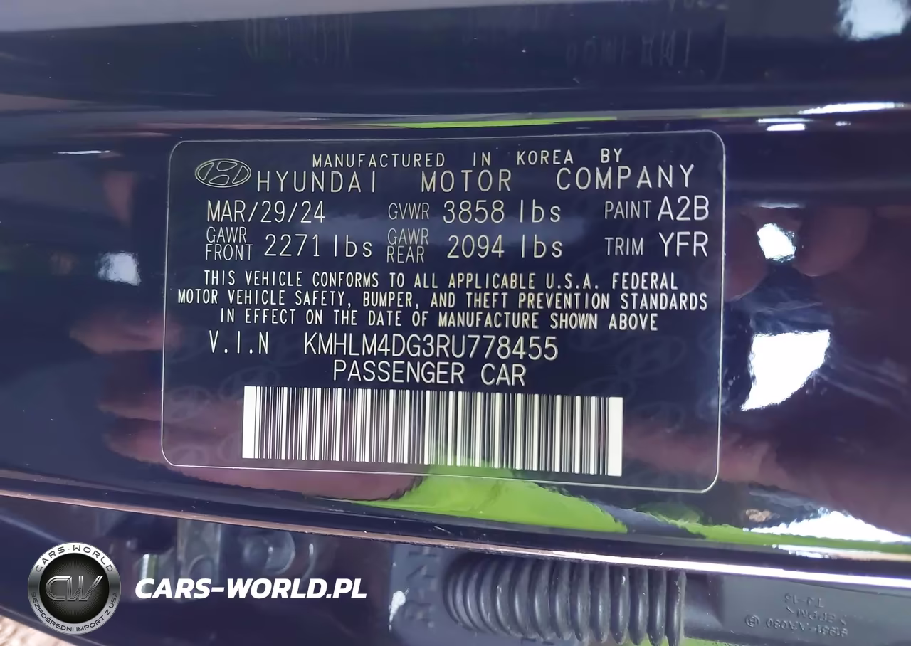 2024 Hyundai Elantra Sel VIN:KMHLM4DG3RU778455 - 9