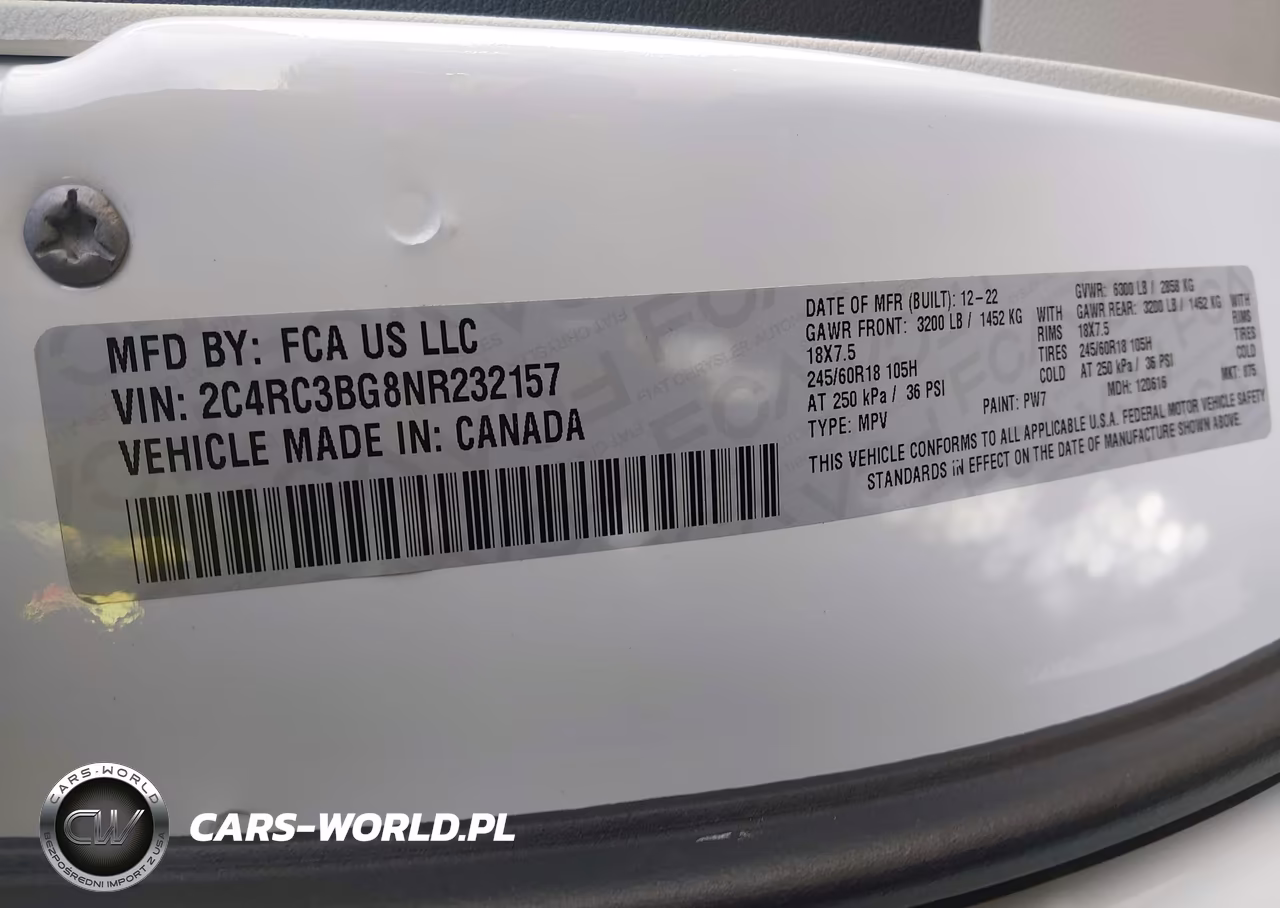 2022 Chrysler Pacifica Touring L Awd VIN:2C4RC3BG8NR232157 - 9