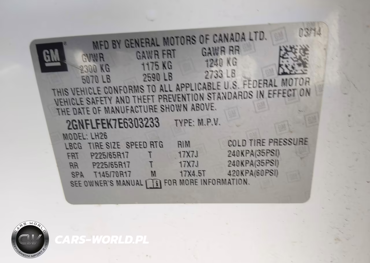2014 Chevrolet Equinox 1Lt VIN:2GNFLFEK7E6303233 - 9