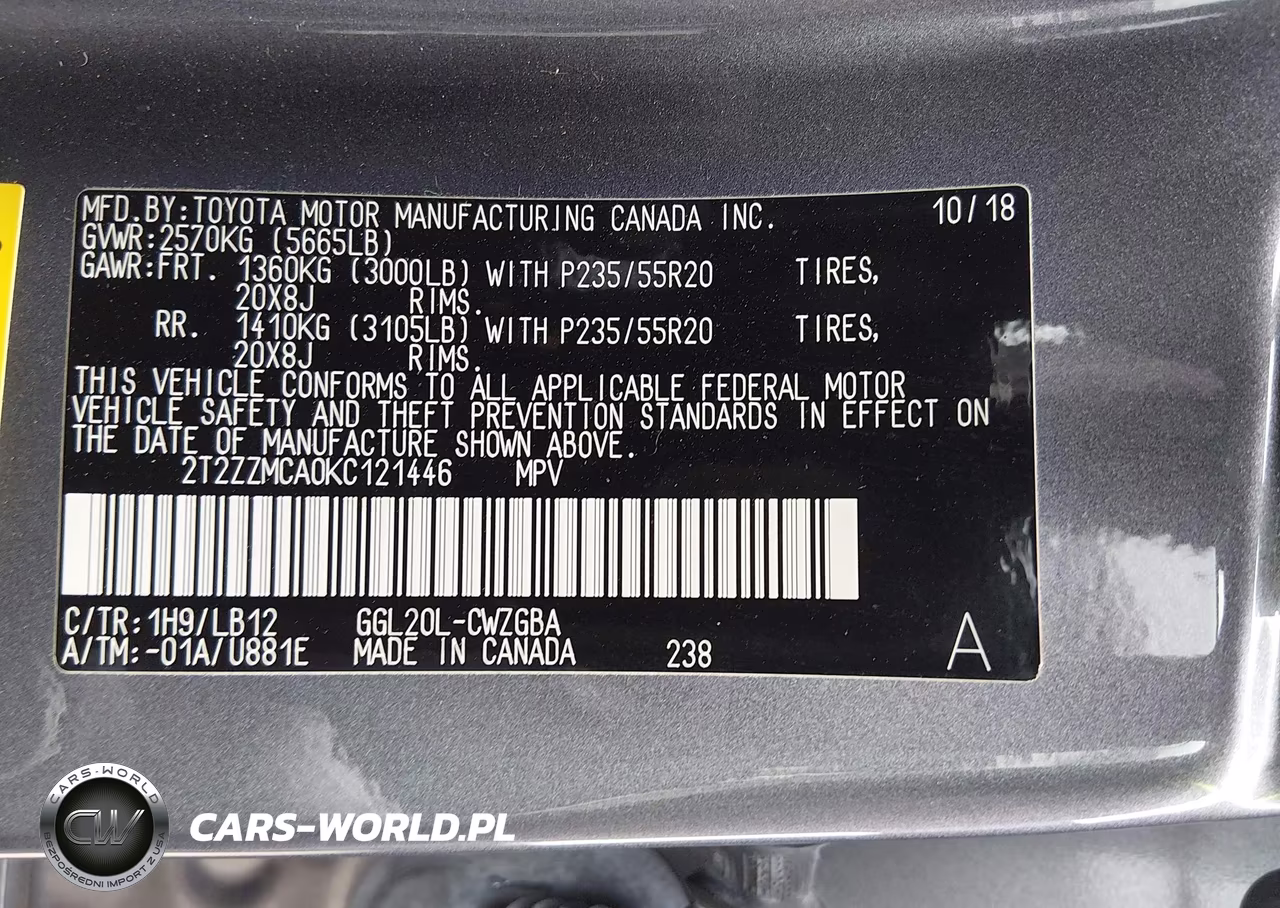 2019 Lexus Rx 350 VIN:2T2ZZMCA0KC121446 - 9