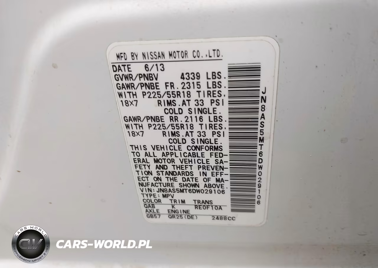 2013 Nissan Rogue Sv W-Sl Pkg VIN:JN8AS5MT6DW029106 - 9