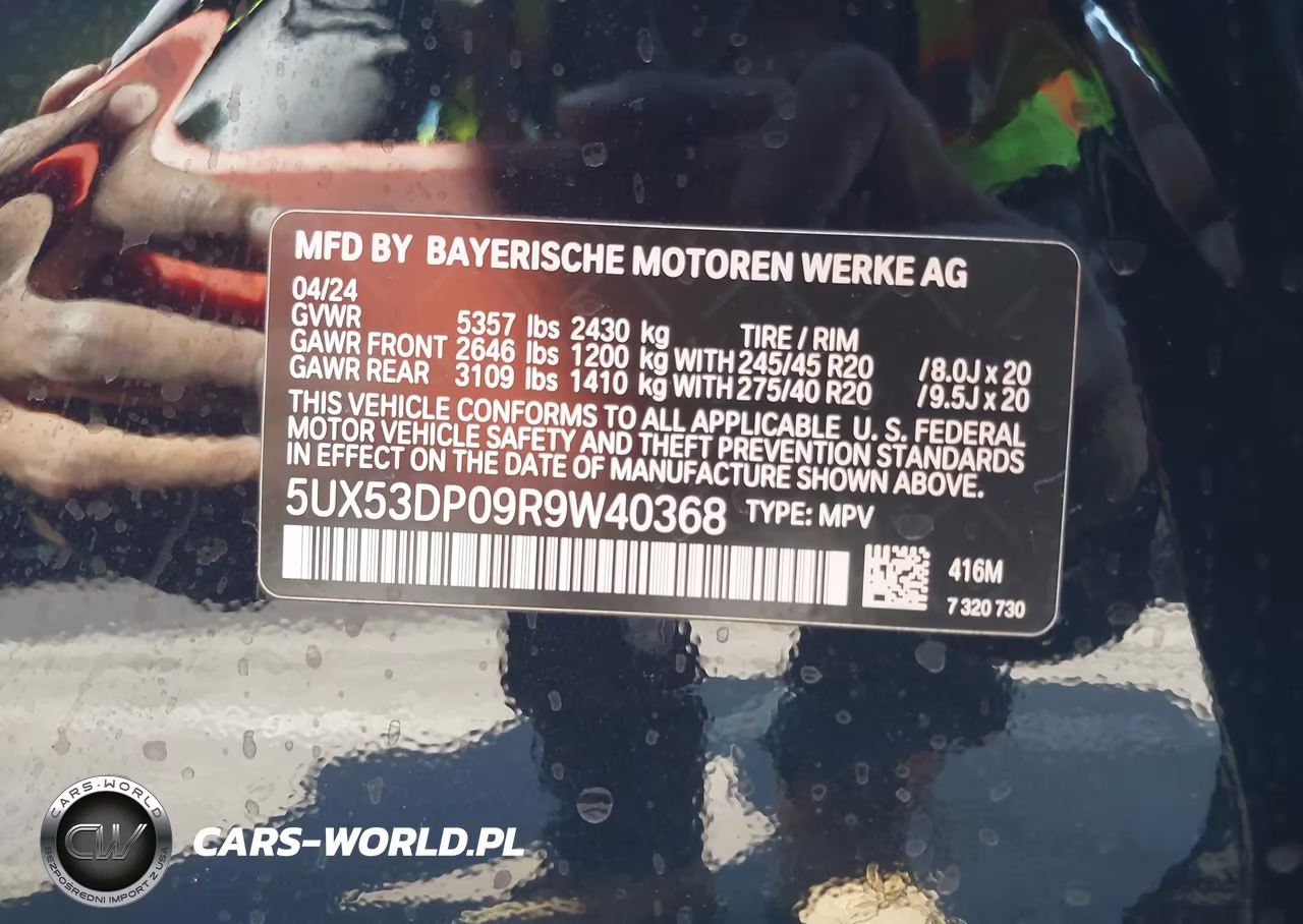 2024 BMW X3 xDrive30I VIN:5UX53DP09R9W40368 - 9