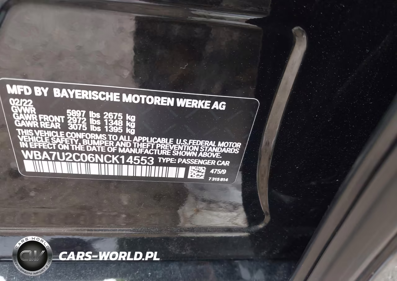 2022 BMW 750 I xDrive VIN:WBA7U2C06NCK14553 - 9