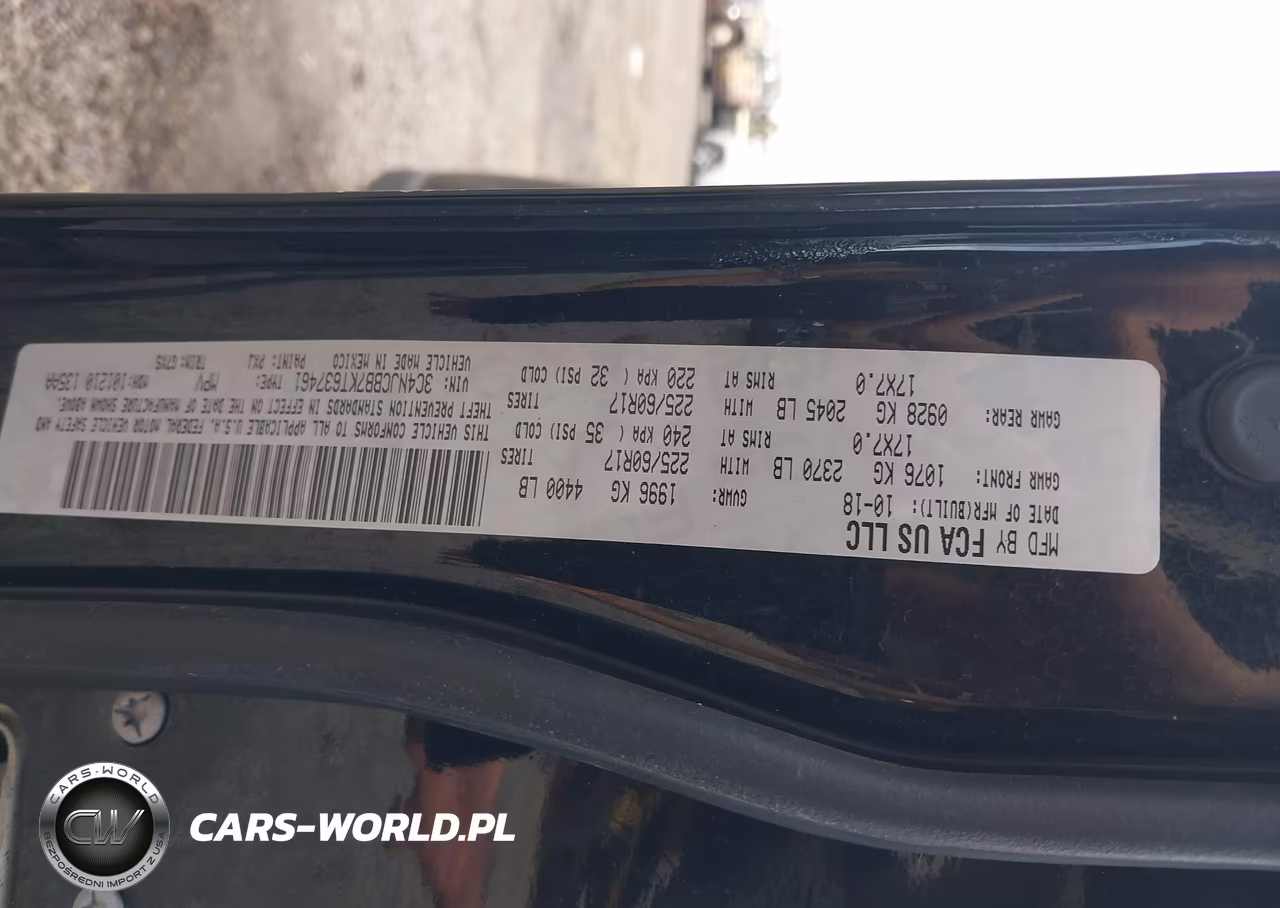 2019 Jeep Compass Sun And Wheel Fwd VIN:3C4NJCBB7KT637461 - 9