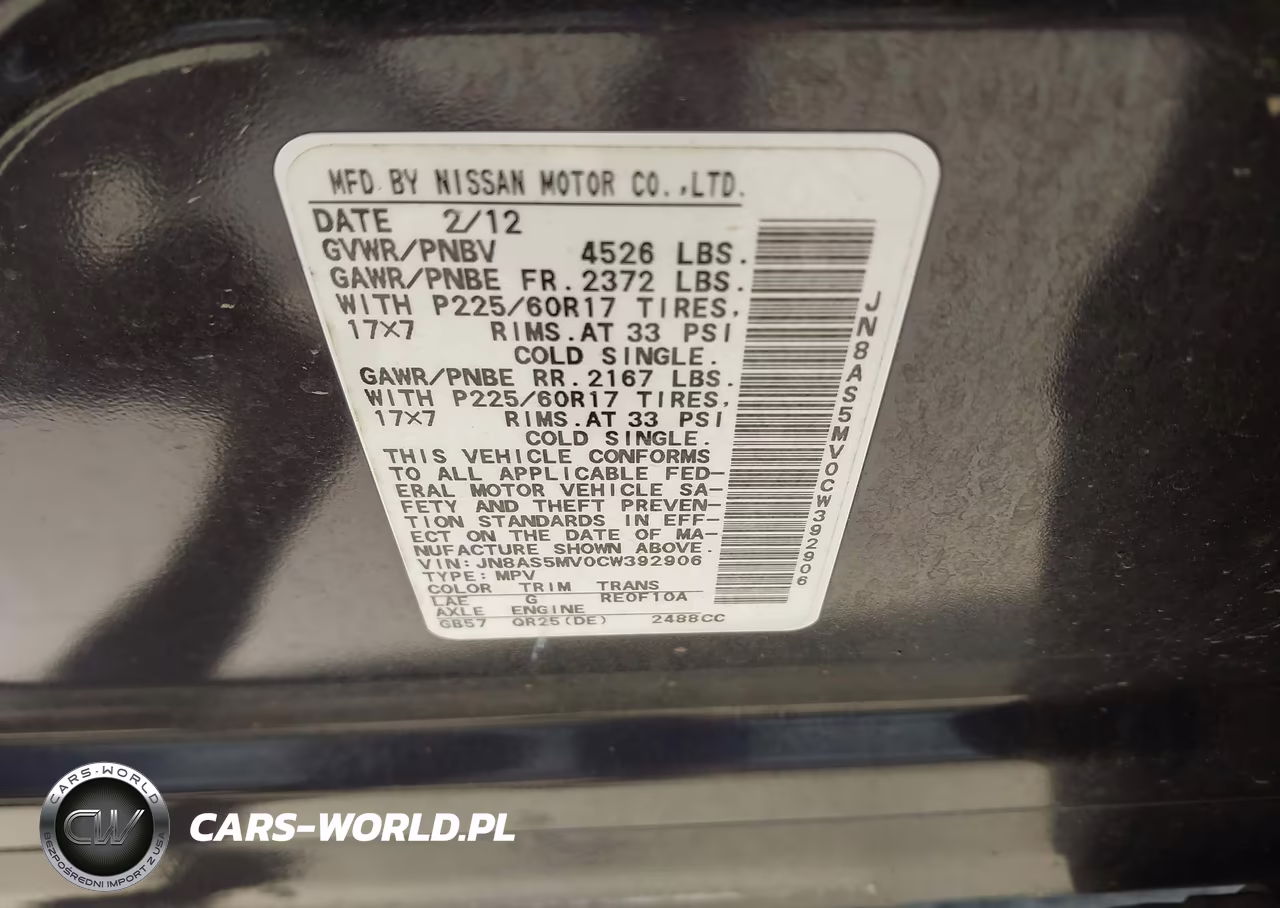 2012 Nissan Rogue Sv VIN:JN8AS5MV0CW392906 - 9