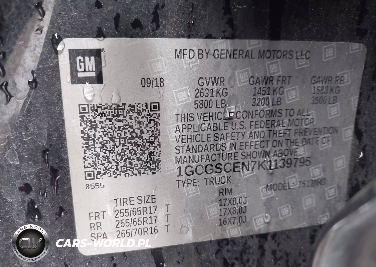 2019 Chevrolet Colorado Lt VIN:1GCGSCEN7K1139795 - 9