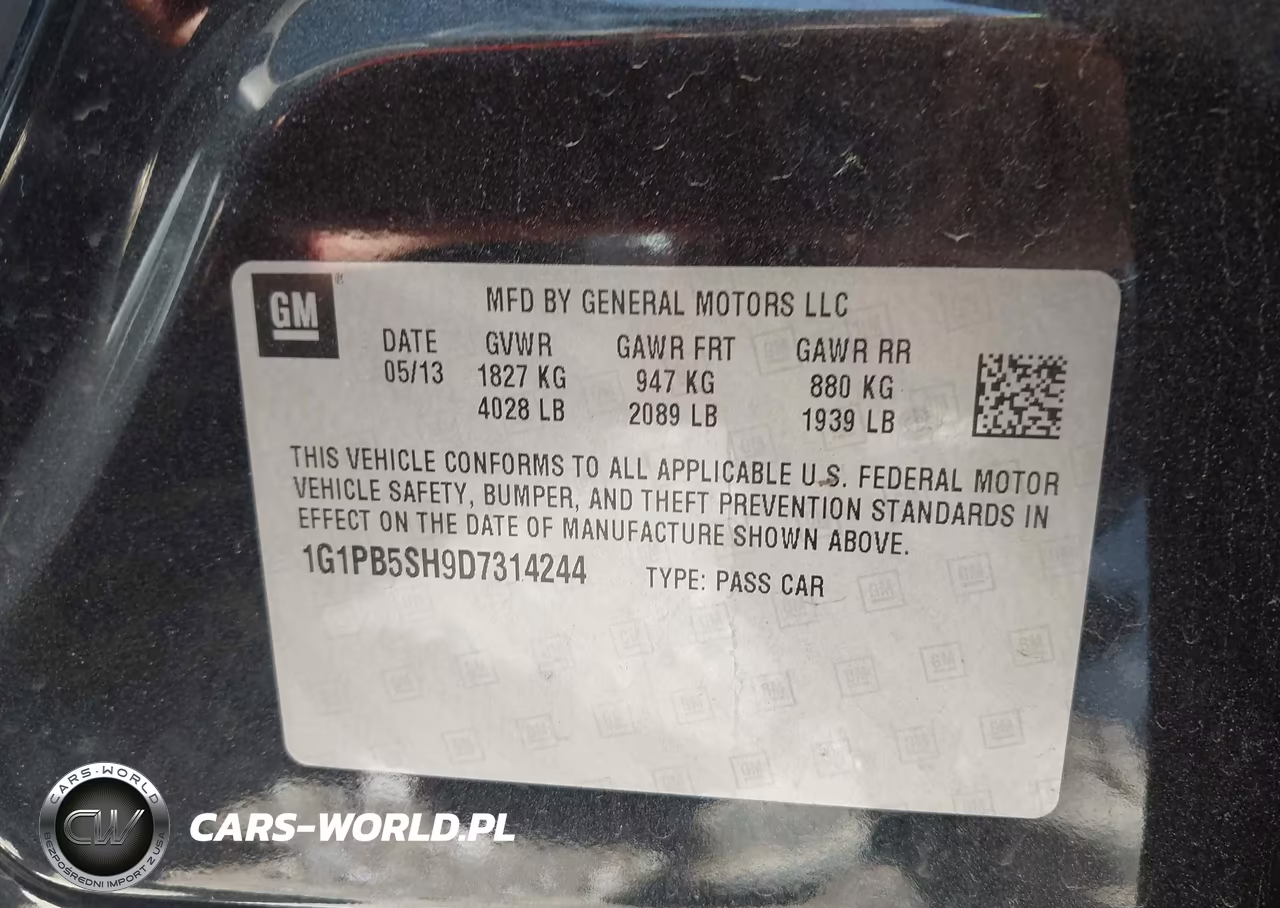 2013 Chevrolet Cruze Ls Manual VIN:1G1PB5SH9D7314244 - 9