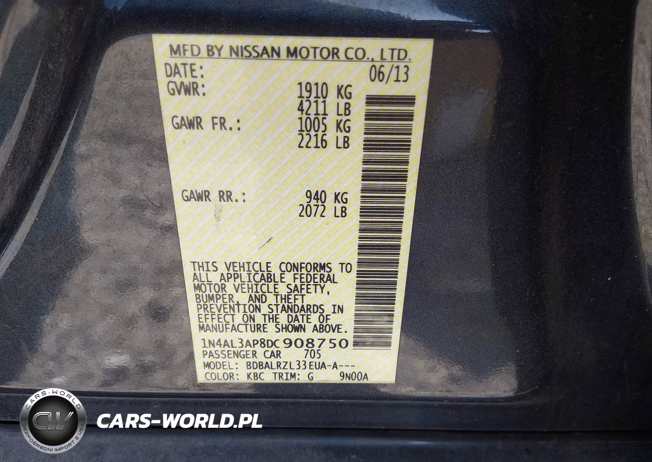 2013 Nissan Altima 2.5 S VIN:1N4AL3AP8DC908750 - 9