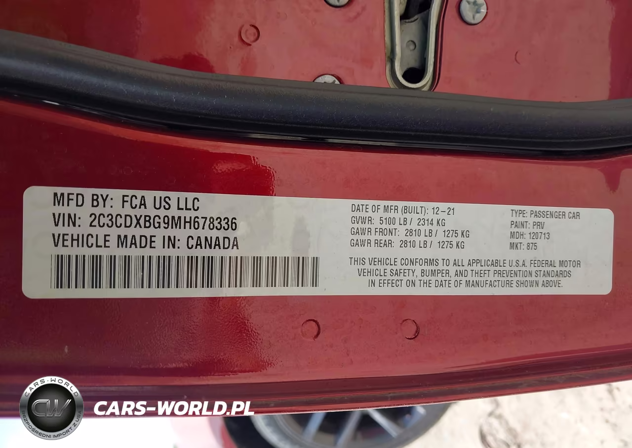 2021 Dodge Charger Sxt Rwd VIN:2C3CDXBG9MH678336 - 9