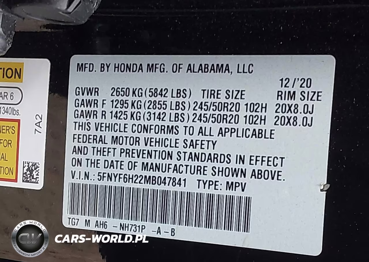 2021 Honda Pilot Awd Special Edition VIN:5FNYF6H22MB047841 - 9