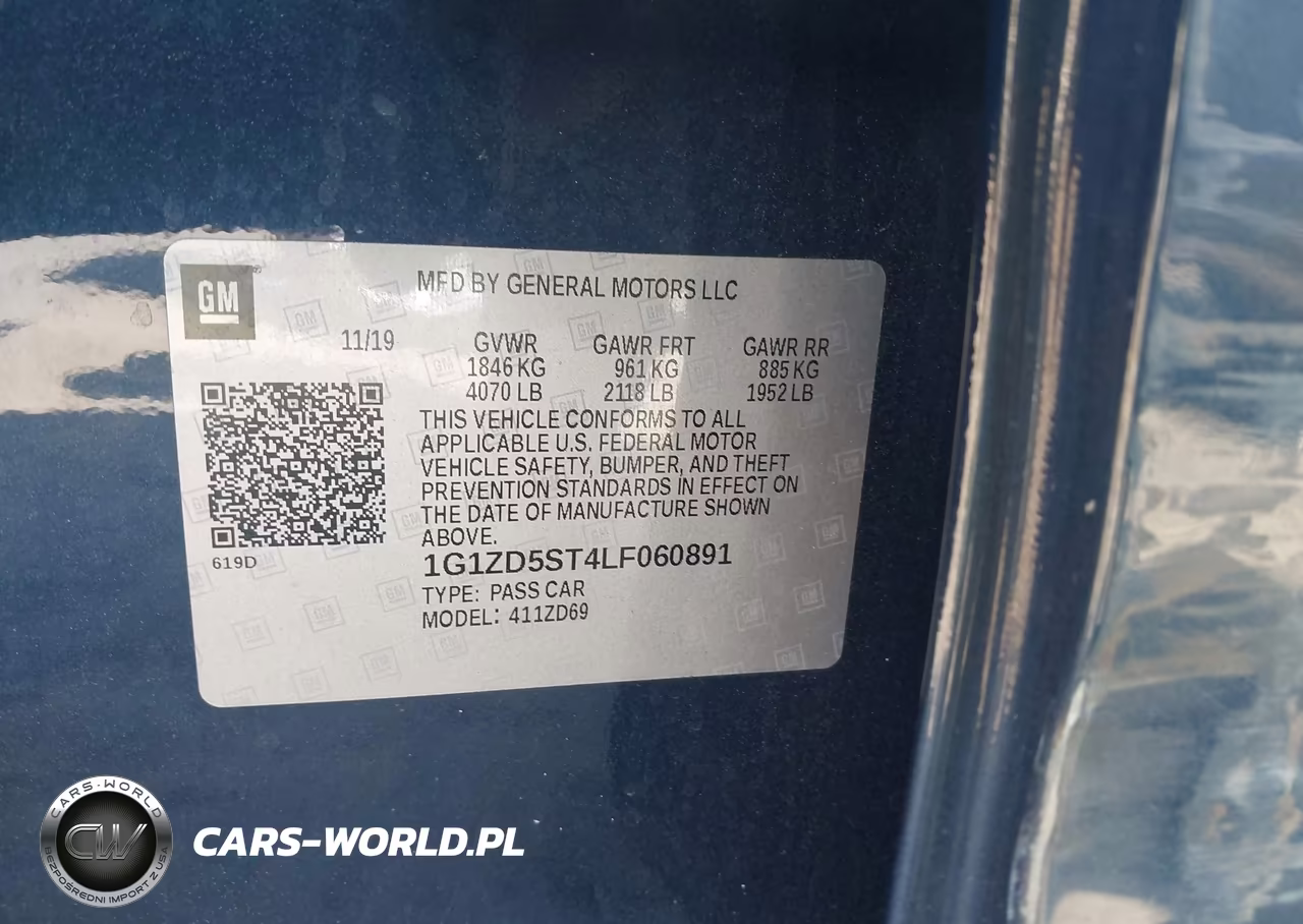 2020 Chevrolet Malibu Fwd Lt VIN:1G1ZD5ST4LF060891 - 9