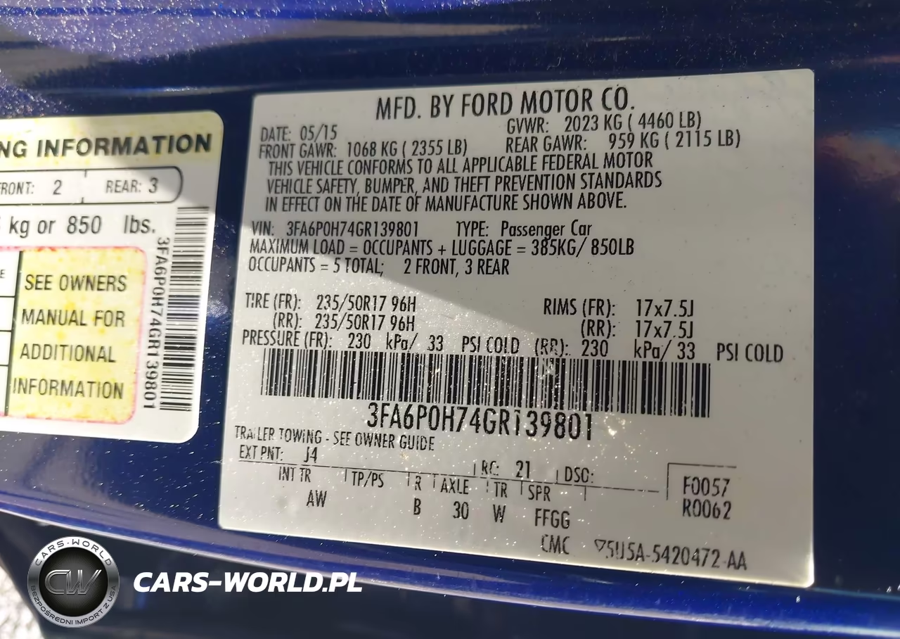 2016 Ford Fusion Se VIN:3FA6P0H74GR139801 - 9