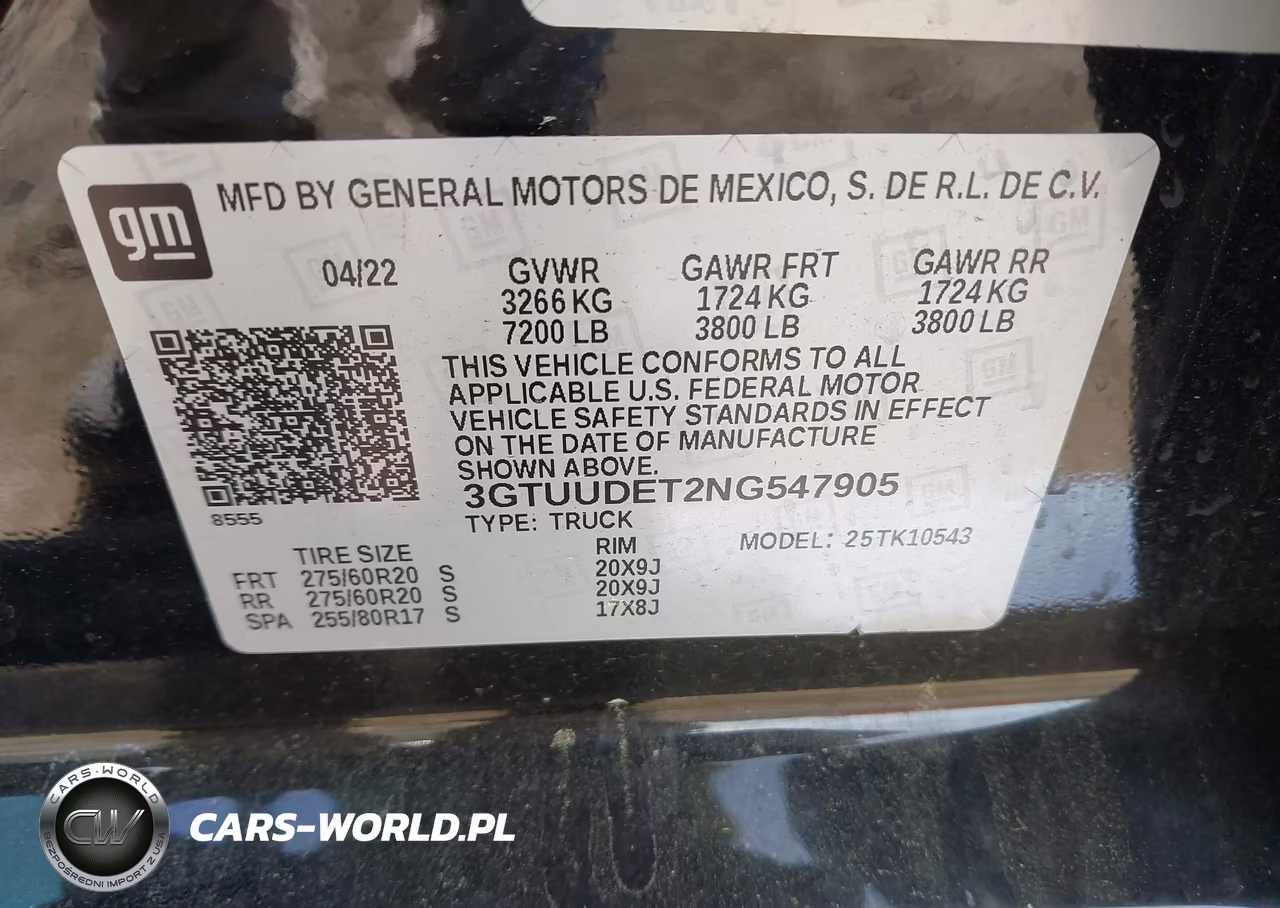 2022 GMC Sierra 1500 4Wd Short Box Slt VIN:3GTUUDET2NG547905 - 9