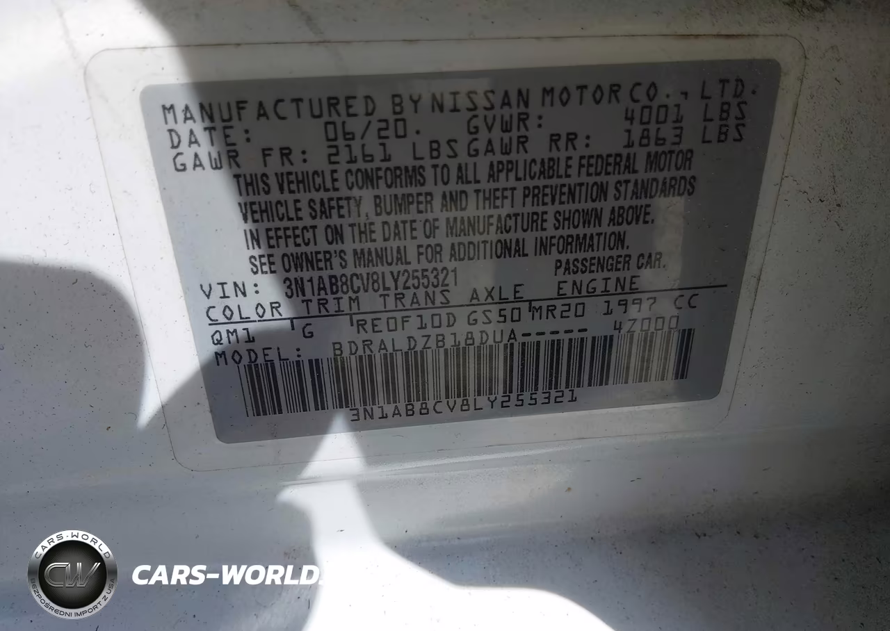 2020 Nissan Sentra Sv Xtronic Cvt VIN:3N1AB8CV8LY255321 - 9
