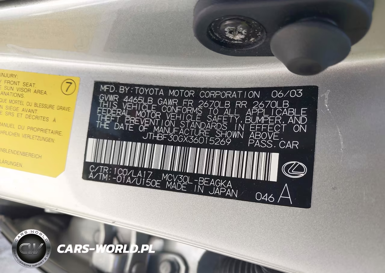 2003 Lexus Es 300 VIN:JTHBF30GX36015269 - 9