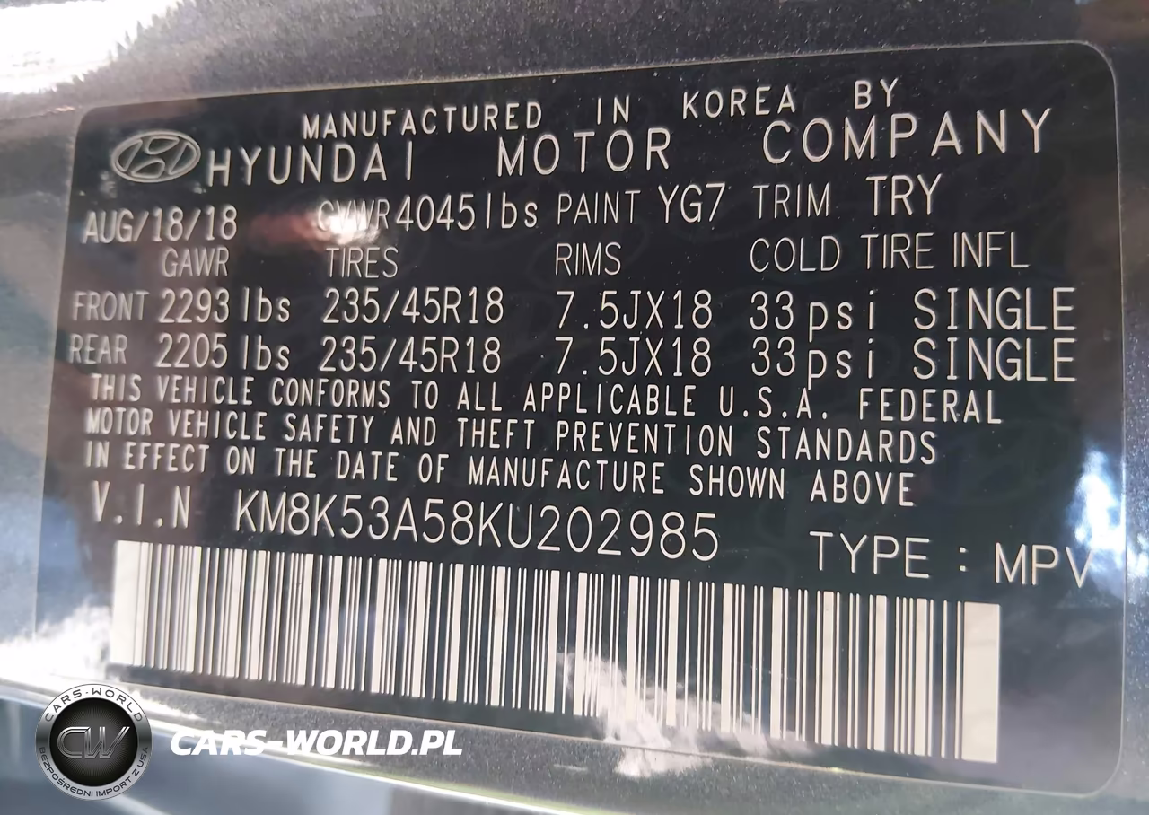 2019 Hyundai Kona Ultimate VIN:KM8K53A58KU202985 - 9
