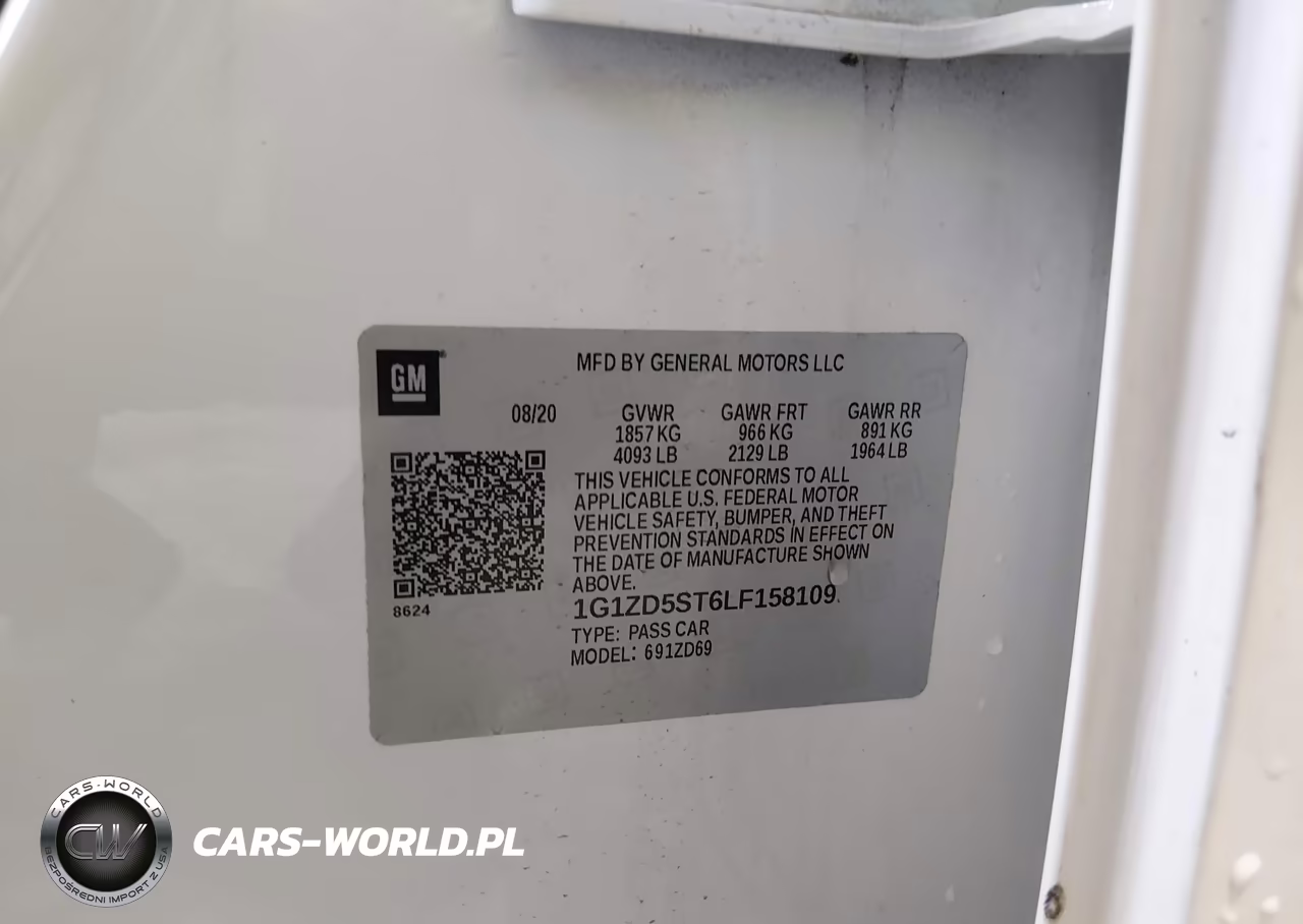 2020 Chevrolet Malibu Fwd Lt VIN:1G1ZD5ST6LF158109 - 9