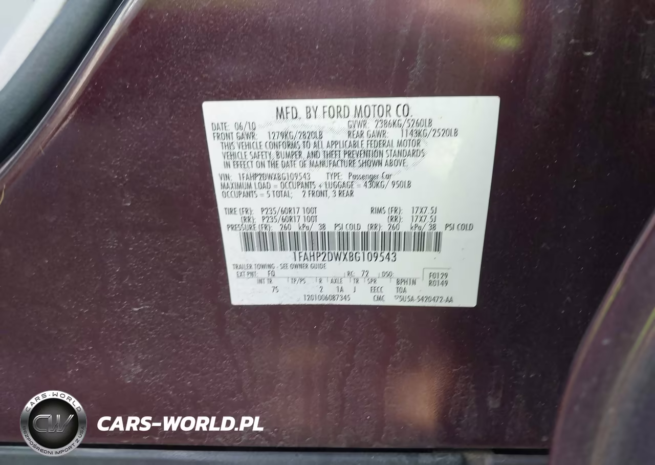2011 Ford Taurus Se VIN:1FAHP2DWXBG109543 - 9