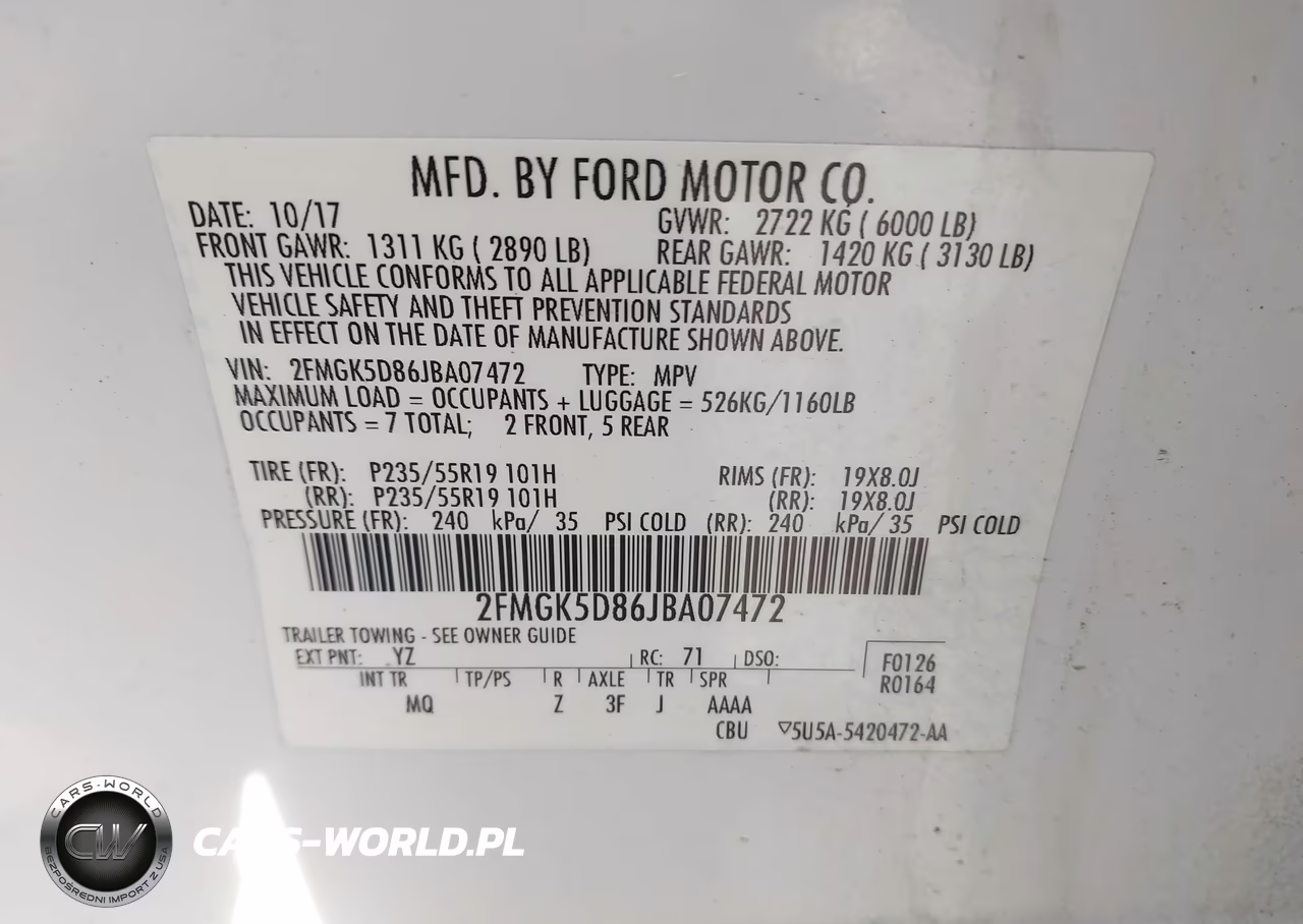 2018 Ford Flex Limited VIN:2FMGK5D86JBA07472 - 9