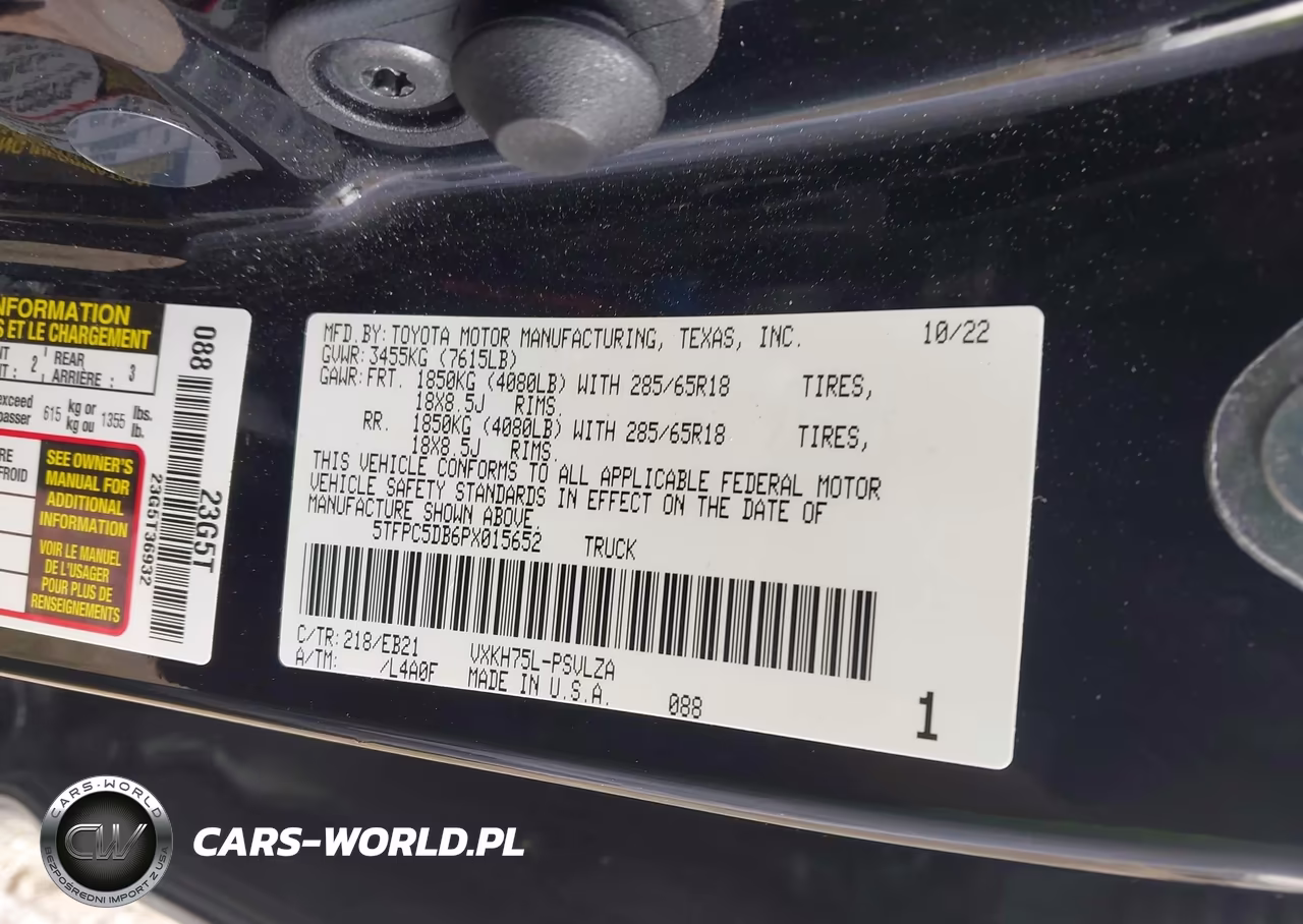 2023 Toyota Tundra Hybrid Trd Pro VIN:5TFPC5DB6PX015652 - 9