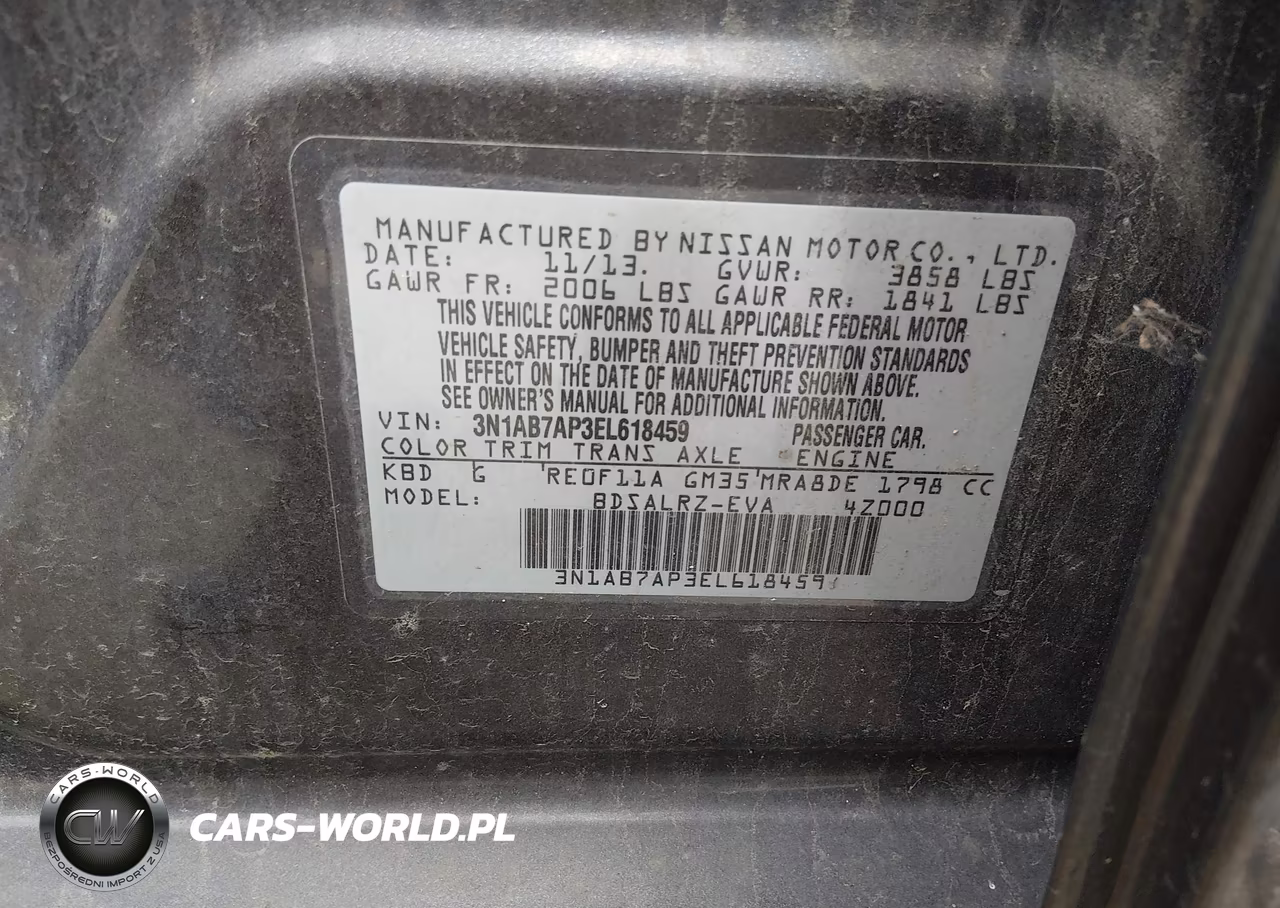 2014 Nissan Sentra Sr VIN:3N1AB7AP3EL618459 - 9