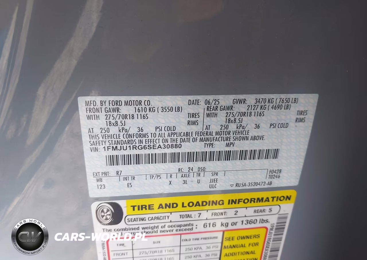 2025 Ford Expedition Tremor VIN:1FMJU1RG6SEA30880 - 9