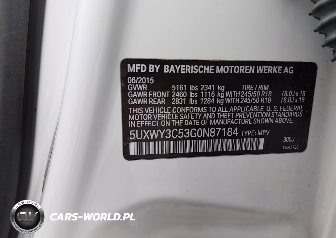 2016 BMW X3 xDrive28D VIN:5UXWY3C53G0N87184 - 9