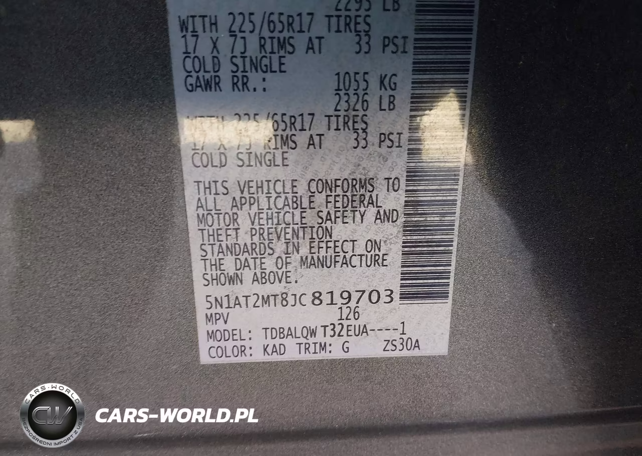 2018 Nissan Rogue Sv VIN:5N1AT2MT8JC819703 - 9
