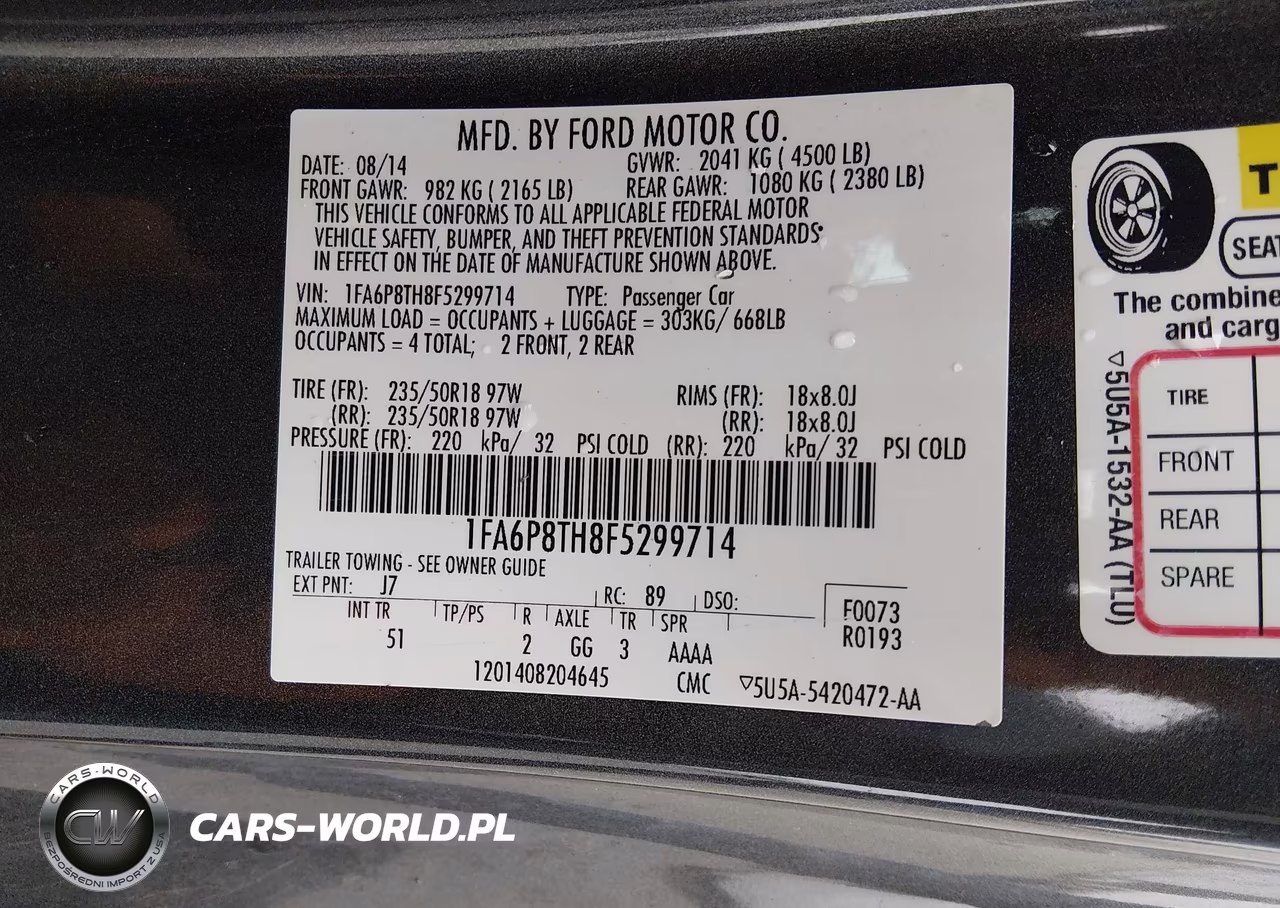 2015 Ford Mustang Ecoboost VIN:1FA6P8TH8F5299714 - 9