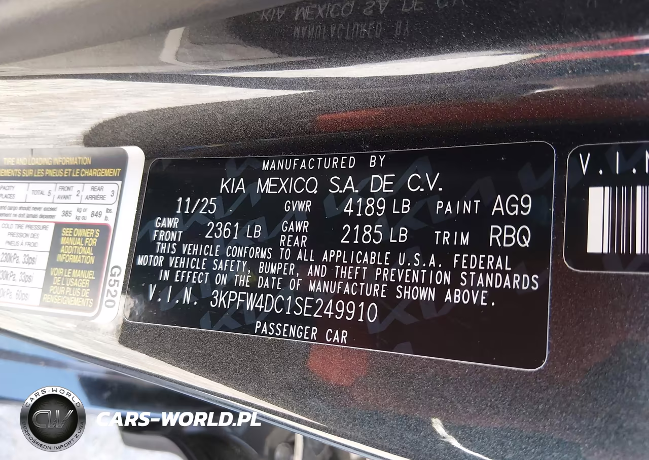 2025 Kia K4 Gt-Line Turbo VIN:3KPFW4DC1SE249910 - 9