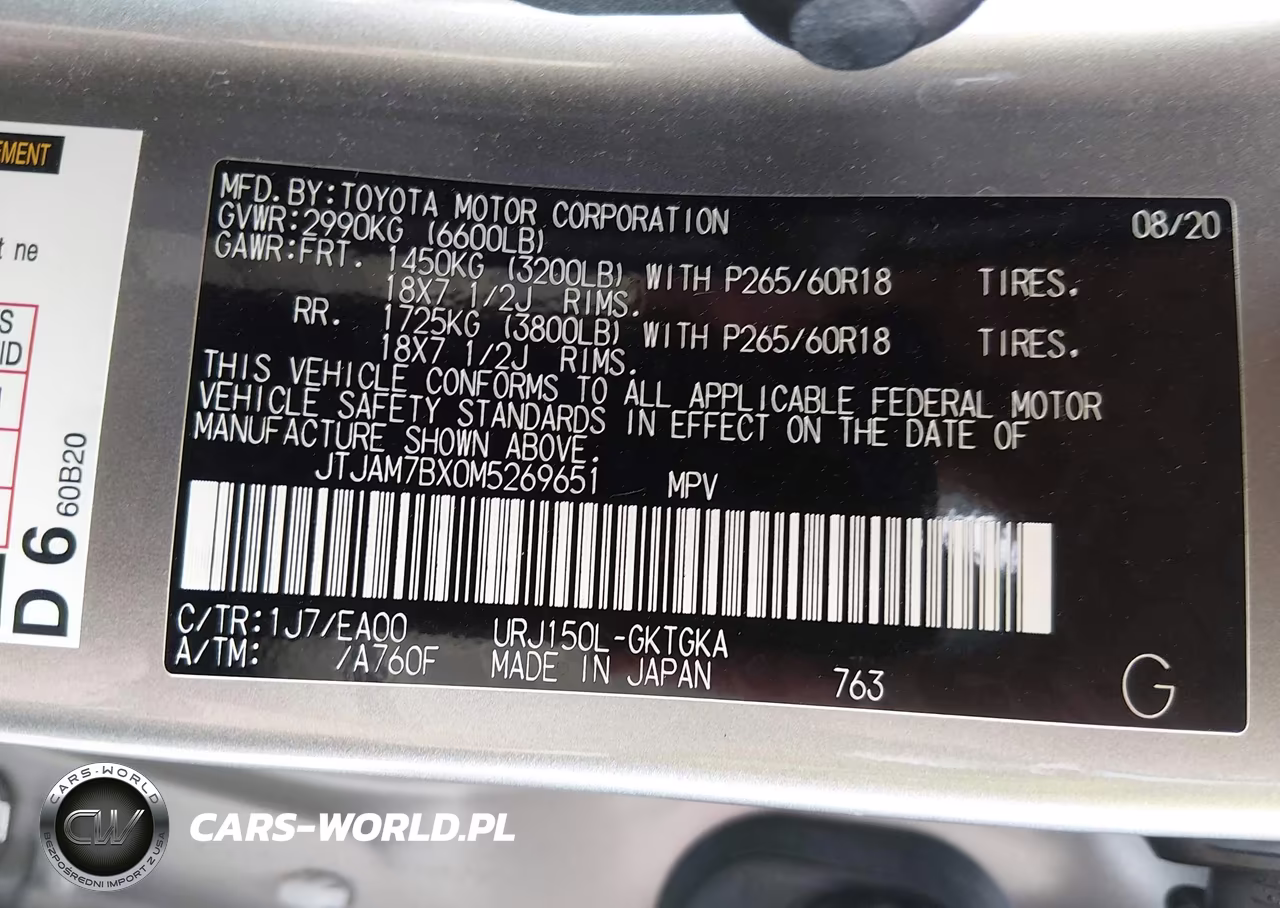 2021 Lexus Gx 460 Premium VIN:JTJAM7BX0M5269651 - 9