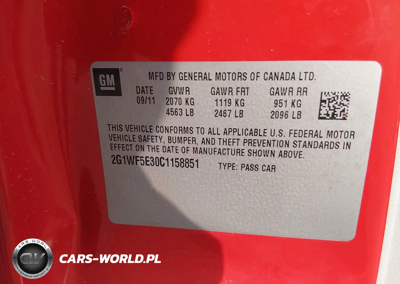 2012 Chevrolet Impala Ls VIN:2G1WF5E30C1158851 - 9
