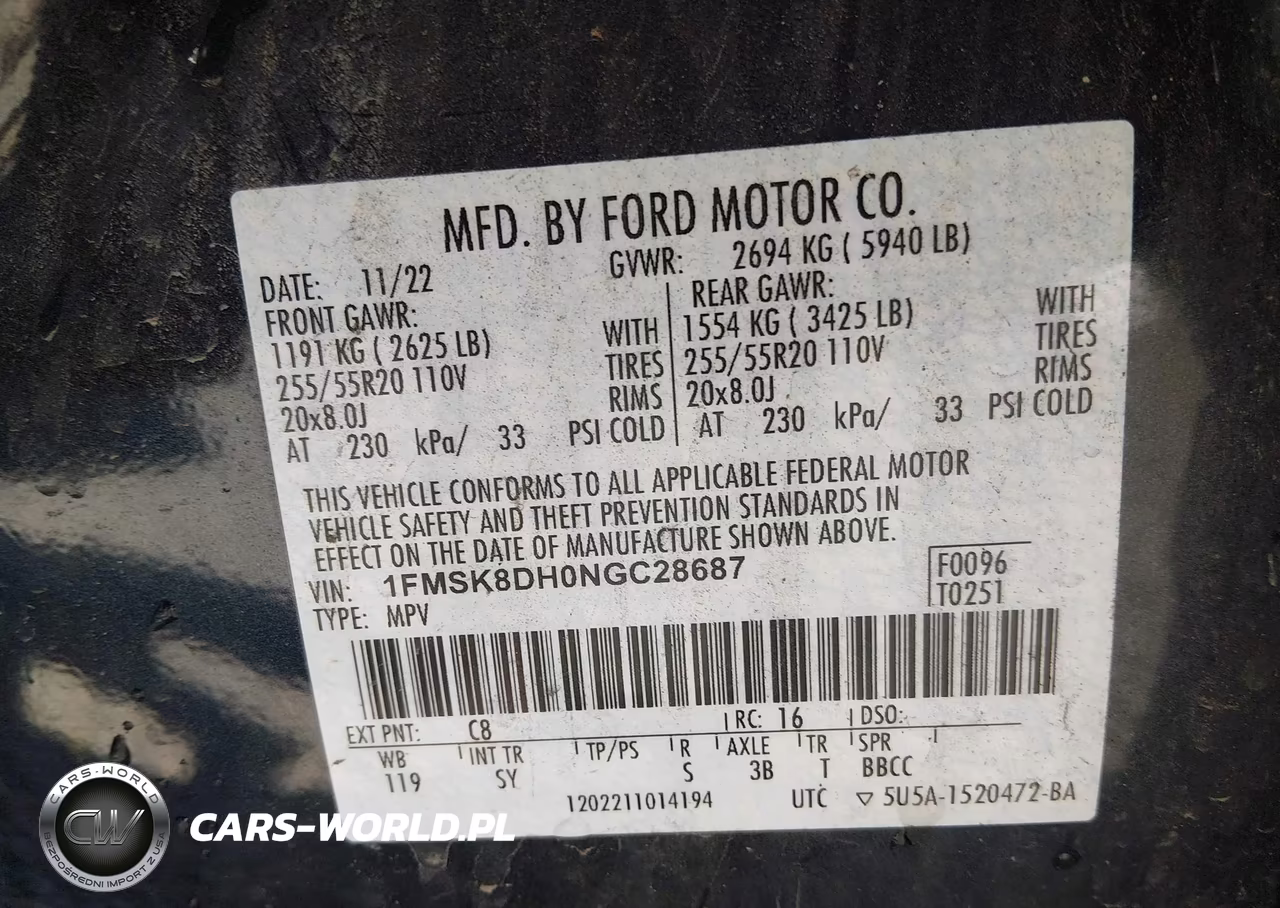 2022 Ford Explorer Xlt VIN:1FMSK8DH0NGC28687 - 9