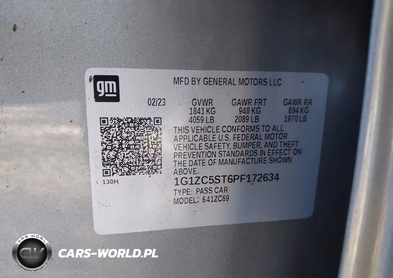 2023 Chevrolet Malibu Fwd 1Fl VIN:1G1ZC5ST6PF172634 - 9