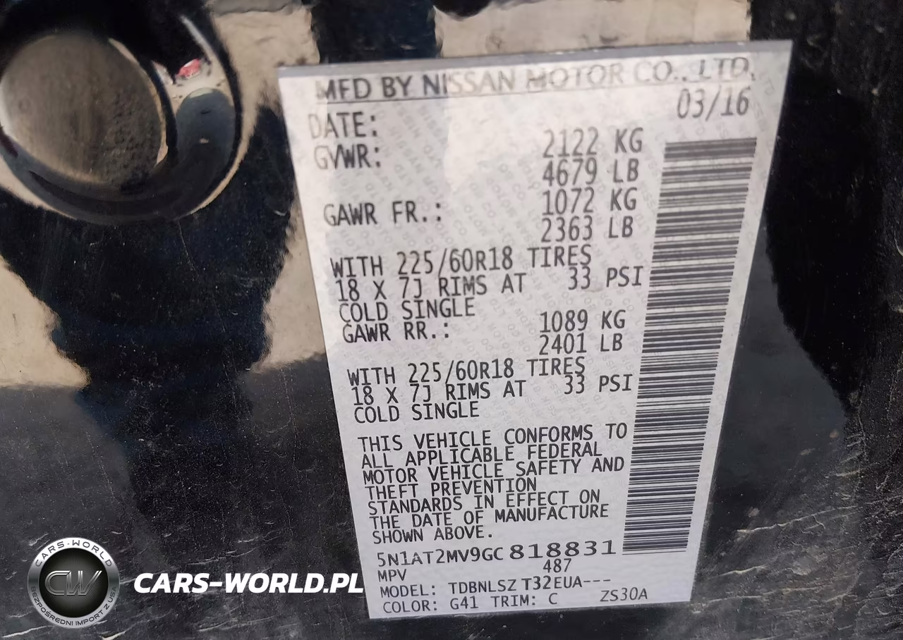 2016 Nissan Rogue S-Sl-Sv VIN:5N1AT2MV9GC818831 - 9