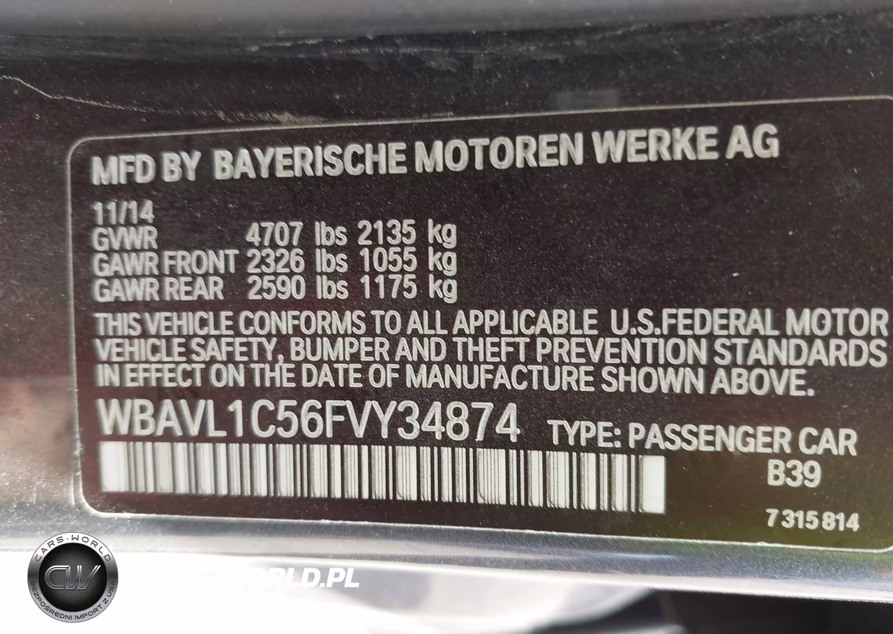 2015 BMW X1 xDrive28I VIN:WBAVL1C56FVY34874 - 9
