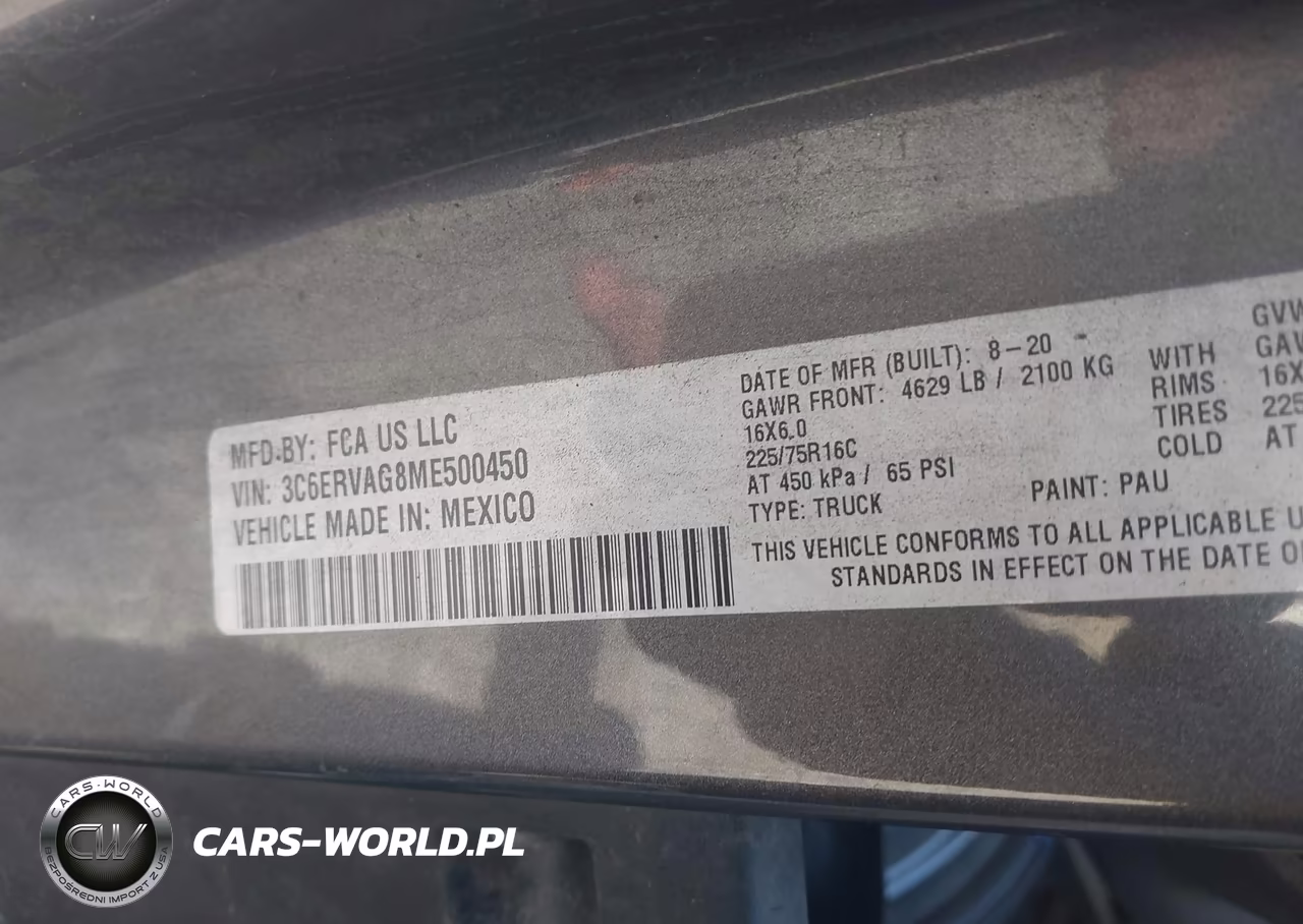 2021 Ram Promaster 1500 Low Roof 136 Wb VIN:3C6ERVAG8ME500450 - 9