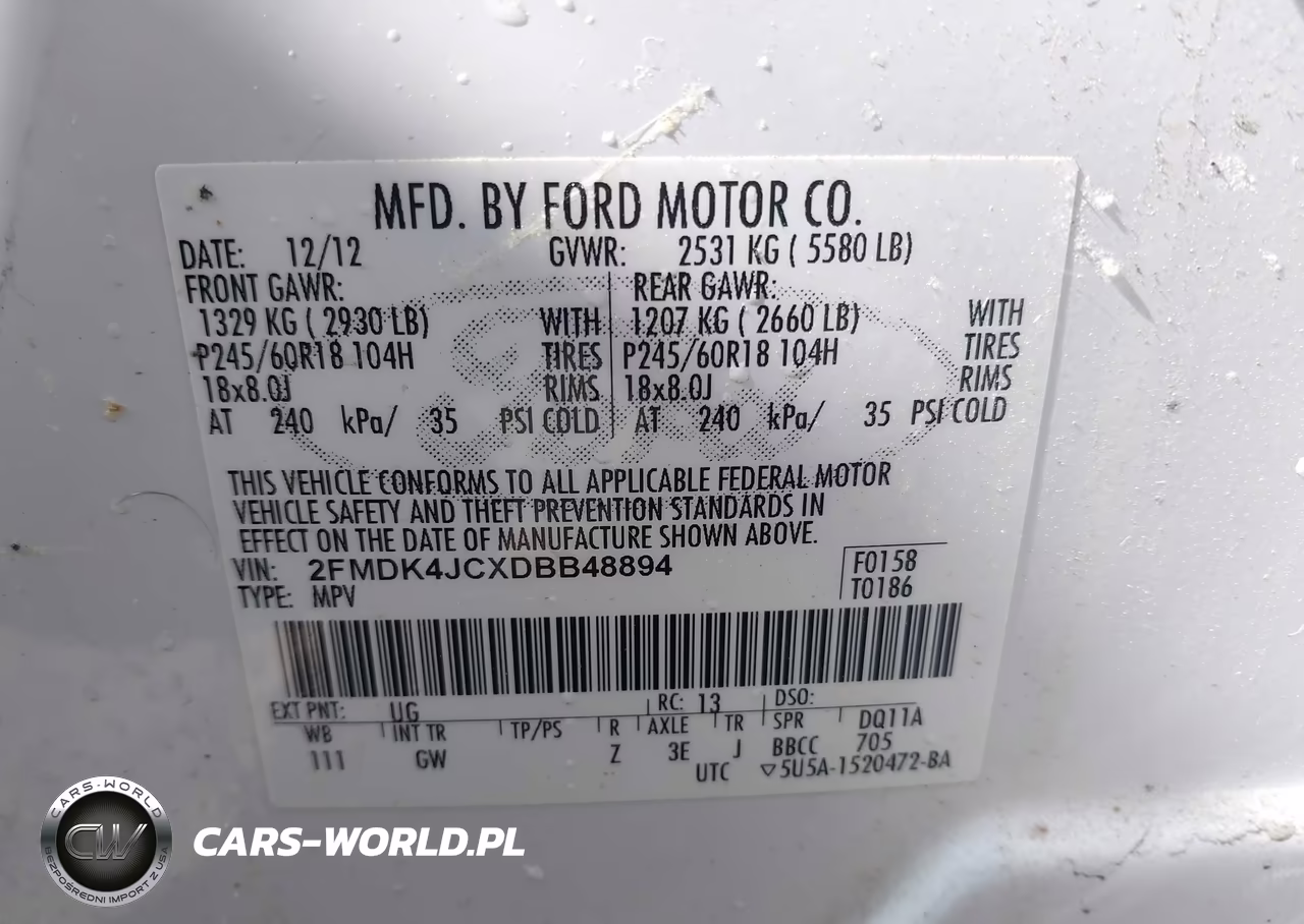 2013 Ford Edge Sel VIN:2FMDK4JCXDBB48894 - 9