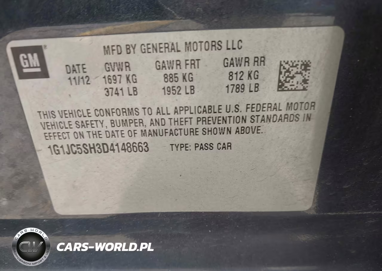 2013 Chevrolet Sonic Lt Auto VIN:1G1JC5SH3D4148663 - 9