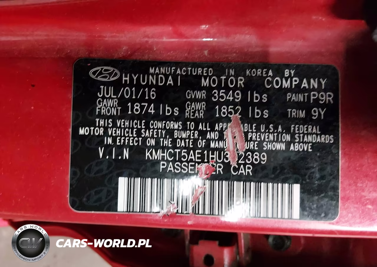 2017 Hyundai Accent Se VIN:KMHCT5AE1HU302389 - 9