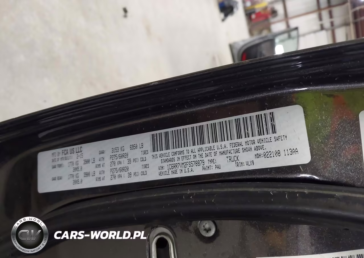 2015 Ram 1500 Laramie VIN:1C6RR7VM2FS578879 - 9