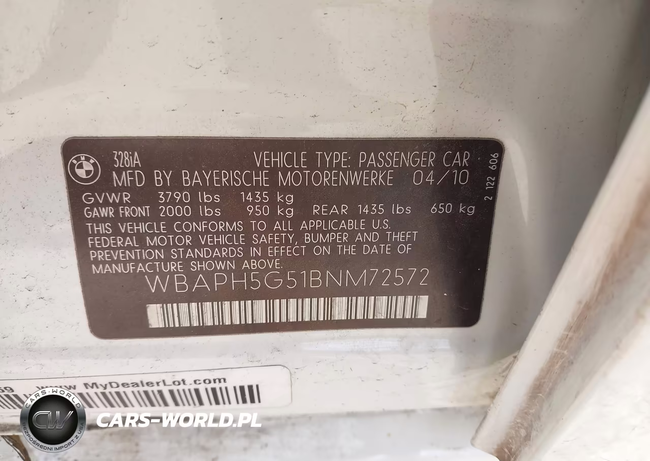 2011 BMW 328I VIN:WBAPH5G51BNM72572 - 9