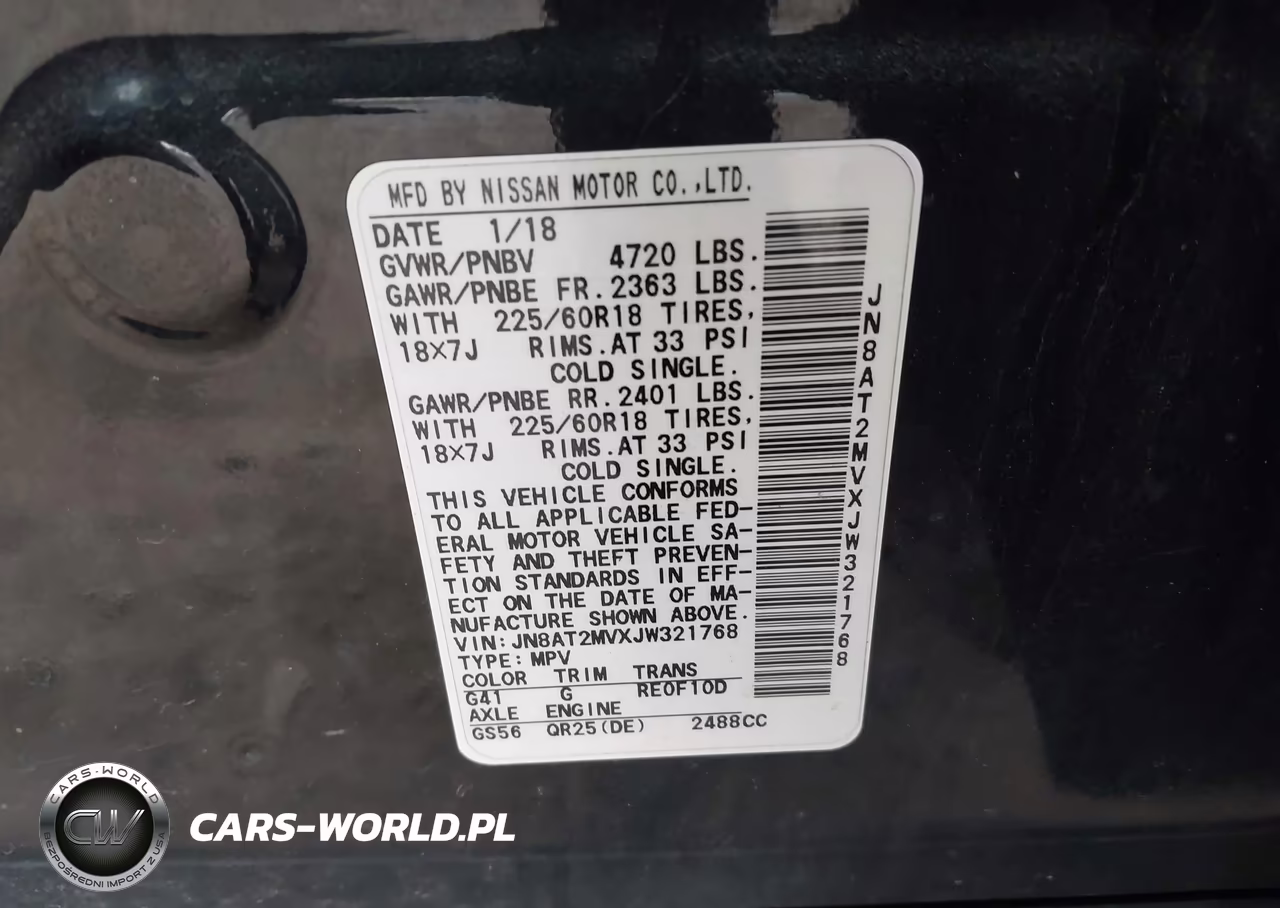 2018 Nissan Rogue Sl VIN:JN8AT2MVXJW321768 - 9