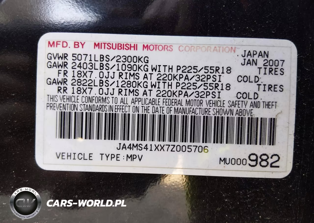 2007 Mitsubishi Outlander Xls VIN:JA4MS41XX7Z005706 - 9