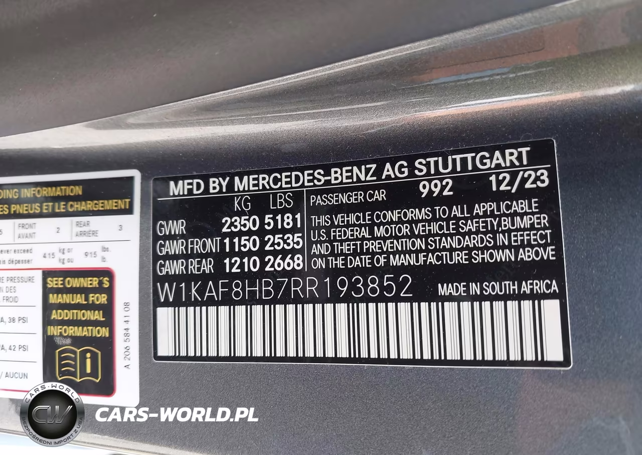 2024 Mercedes-Benz Amg C 43 4Matic VIN:W1KAF8HB7RR193852 - 9