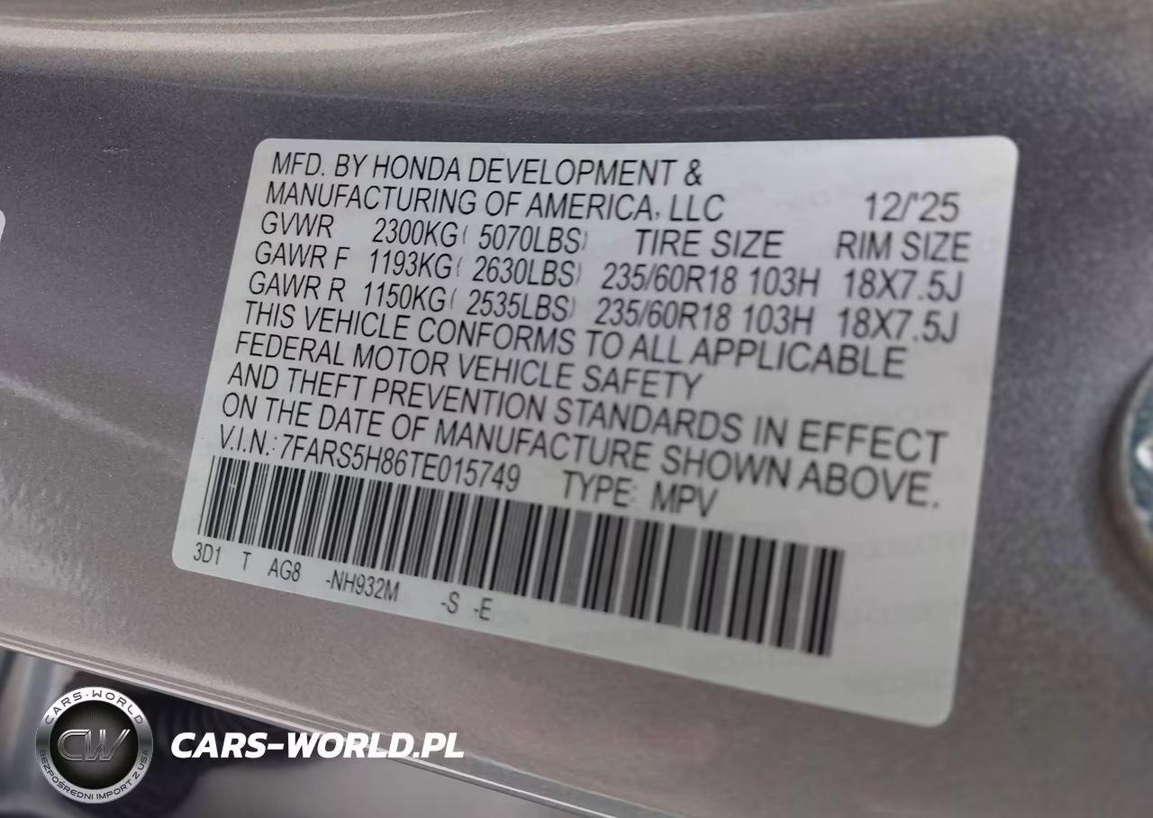 2026 Honda Cr-V Hybrid 2Wd Sport-L VIN:7FARS5H86TE015749 - 9