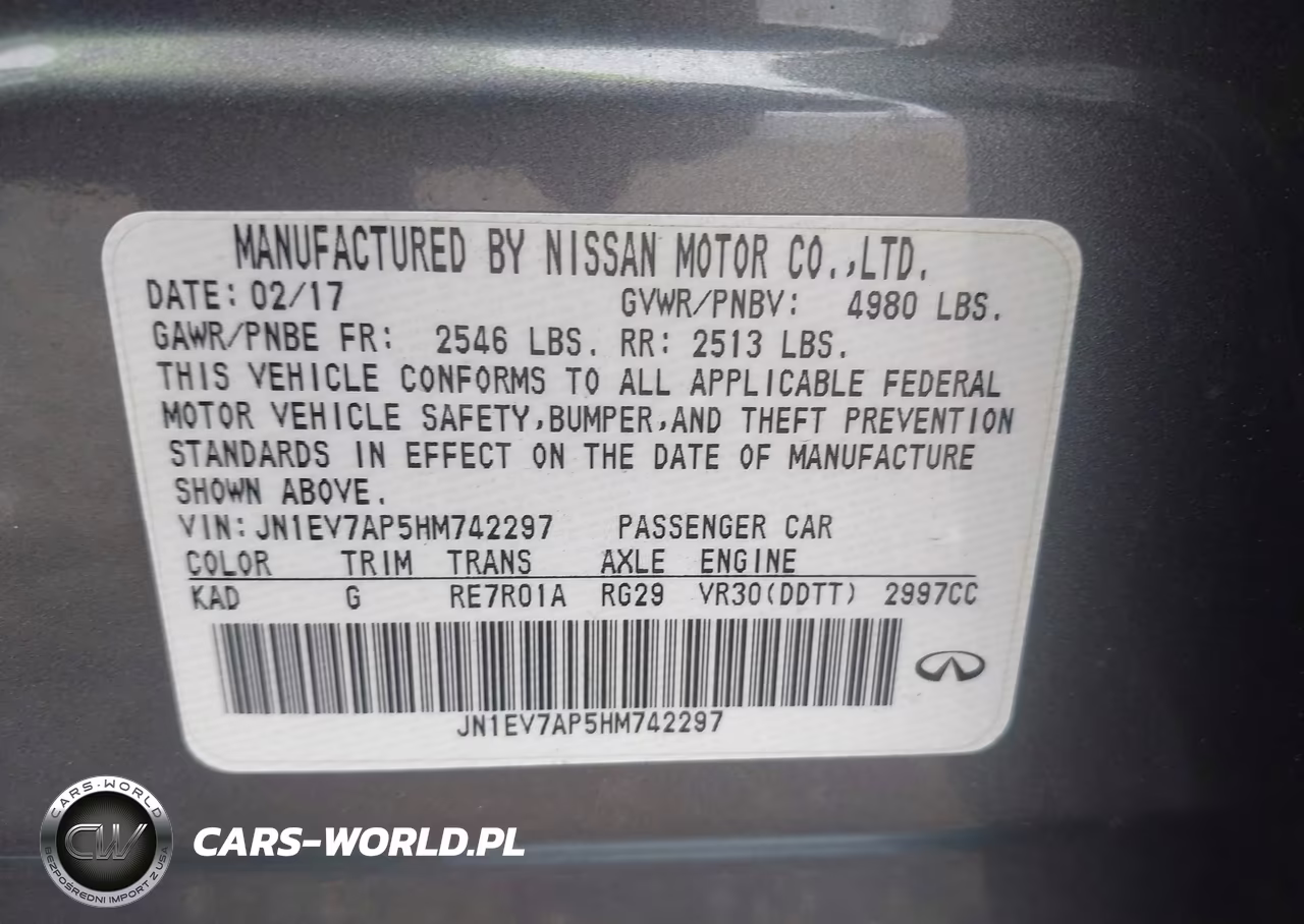 2017 Infiniti Q50 3.0T Signature Edition VIN:JN1EV7AP5HM742297 - 9