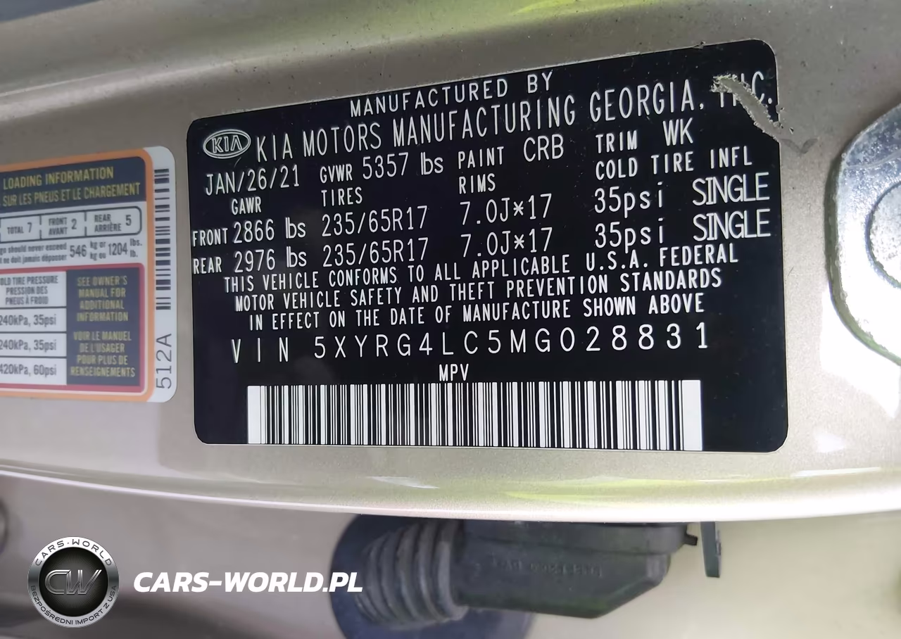 2021 Kia Sorento Lx VIN:5XYRG4LC5MG028831 - 9