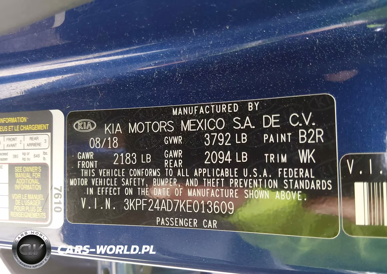2019 Kia Forte Lxs VIN:3KPF24AD7KE013609 - 9